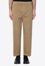 Thom Browne Straight-Leg Chino Pants Khaki MTU335WF0576/Q_THOMB-275