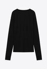 Moncler + Rick Owens Girder Long-Sleeved T-shirt Black MU01F8D0189AHD/S_RICKO-999