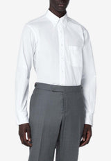 Thom Browne Button-Down Embroidered Shirt White MWL010E03113/S_THOMB-100