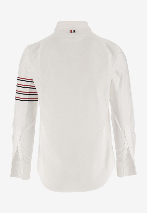 Thom Browne 4-bar Stripes Long-Sleeved Shirt White MWL395A_F0313_100
