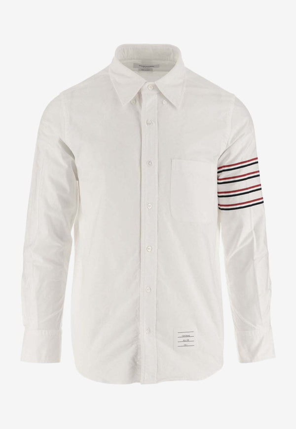 Thom Browne 4-bar Stripes Long-Sleeved Shirt White MWL395A_F0313_100