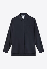 Max Mara Siamese Silk Buttoned Shirt Blue MXMSIAMESEVI/S_MAXM-010