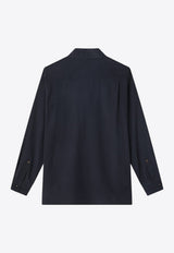 Max Mara Siamese Silk Buttoned Shirt Blue MXMSIAMESEVI/S_MAXM-010