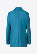 Max Mara Mxmstaffa Double-Breasted Blazer Turquoise MXMSTAFFAWO/S_MAXM-003