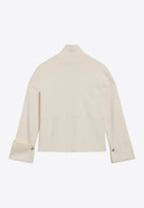 Max Mara Mxpformato High-Neck Zip-Up Jacket Ivory MXPFORMATOCO/S_MAXM-001