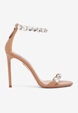 Aquazzura Maxi-Tequila 105 Crystal-Embellished Sandals MXQHIGS0-NAPPWP POWDER PINK