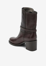Brunello Cucinelli 60 Leather Ankle Boots Brown MZORC3132LE/R_CUCIN-C8279