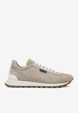 Brunello Cucinelli Suede Low-Top Sneakers Beige MZSFG2110LE/R_CUCIN-C4180