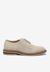 Brunello Cucinelli Panama Suede Derby Shoes Cream MZUPEAT708LE/R_CUCIN-C2675