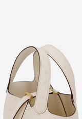 Hermès Micro Picotin Lock 14 in Nata Ostrich Leather with Gold Hardware
