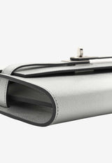 Kelly To Go Wallet in Argent Metallic Chevre Chamkilight with Palladium Hardware