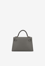 Hermès Mini Kelly II 20 in Gris Meyer Madame Leather with Gold Hardware