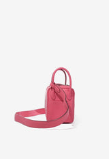 Hermès Mini Lindy 20 in Rose Azalee Clemence Leather with Palladium Hardware