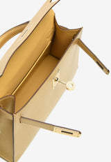Mini Kelly 20 Sellier in Dore Chevre Chamkilight with Permabrass Hardware