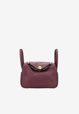 Mini Lindy 20 in Bordeaux Swift Leather with Gold Hardware