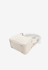Mini Lindy II in Craie Clemence Leather with Palladium Hardware