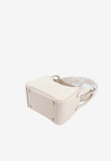 Mini Lindy II in Craie Clemence Leather with Palladium Hardware
