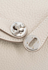 Mini Lindy II in Craie Clemence Leather with Palladium Hardware