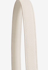 Mini Lindy II in Craie Clemence Leather with Palladium Hardware