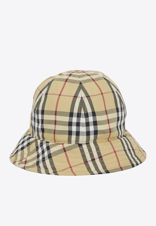 Burberry Checked Bucket Hat Beige 8071150--A7028