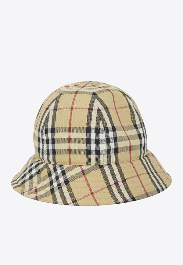 Burberry Checked Bucket Hat Beige 8071150--A7028
