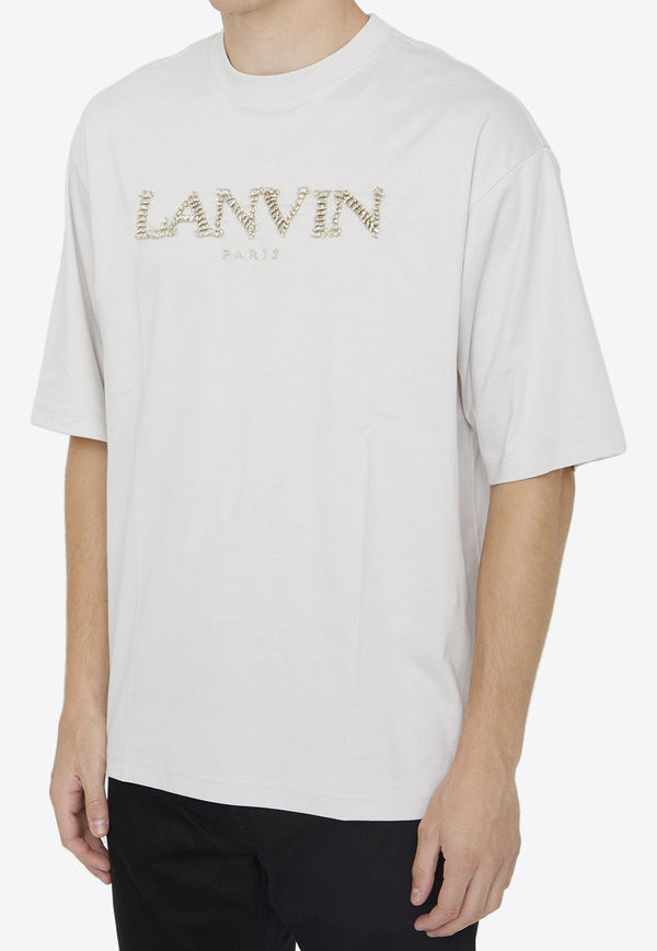 Lanvin Logo-Embroidered Crewneck T-shirt RM-TS9026-J029-A23--04