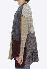 Dolce & Gabbana Patchwork Cardigan in Wool Blend Multicolor GXQ88T-JFML7-S9001