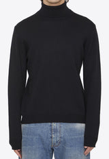 Roberto Collina Merino Wool Turtleneck Sweater Black RP02203-02-9