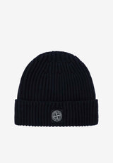 Stone Island Junior Boys Wool Ribbed Beanie Blue N100007S0C03/R_STONE-V0020