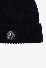 Stone Island Junior Boys Wool Ribbed Beanie Blue N100007S0C03/R_STONE-V0020
