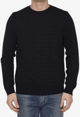 Valentino Toile Iconographe Jacquard Knit Sweater Black 4V3KC28E-9VR-N01