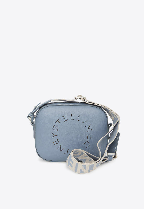 Stella McCartney Mini Crossbody Bag in Grained Faux Leather Blue 700266-WP0057-4113