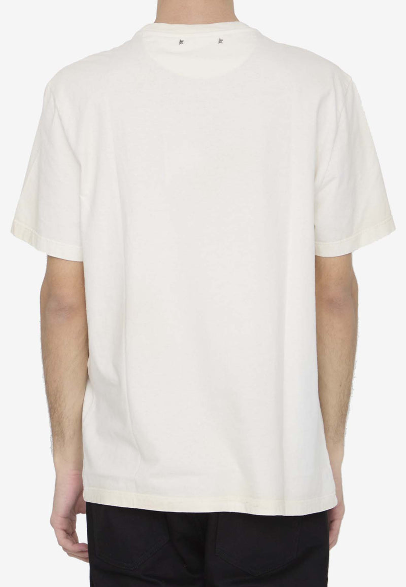 Golden Goose DB Printed Crewneck T-shirt White GMP01220-P001406-11569