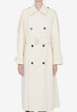 Burberry Double-Breasted Trench Coat Cream 8080863--B8620