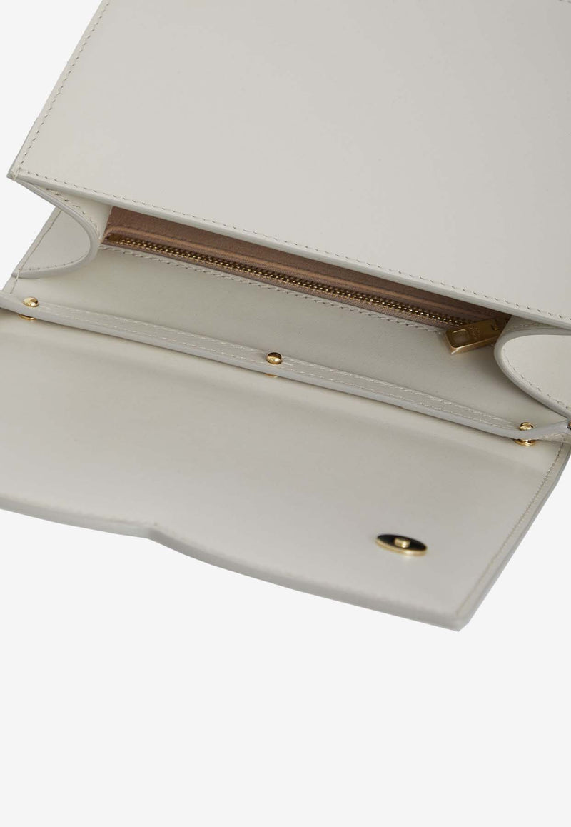 Dolce & Gabbana DG Logo Calf Leather Crossbody Bag White BB7287-AW576-80004