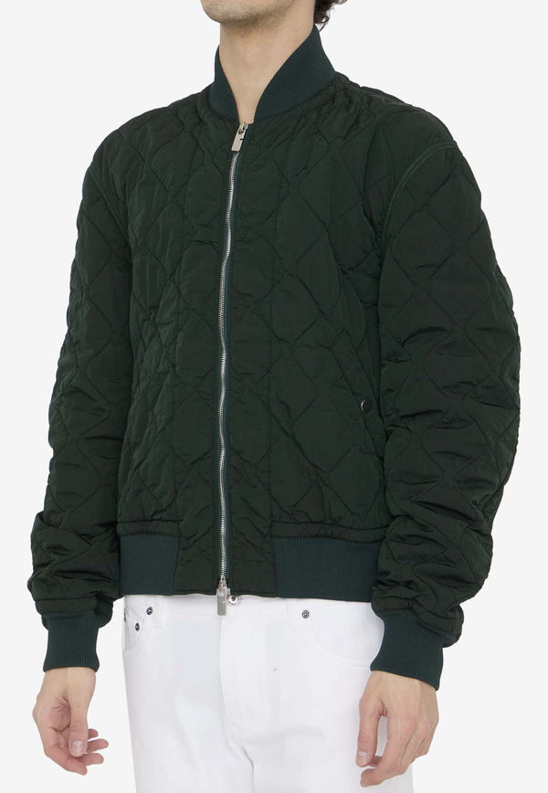 Burberry Quilted Bomber Jacket Dark Green 8083809--B8636
