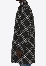 Burberry Single-Breasted Checked Trench Coat Brown 8091845--C1213