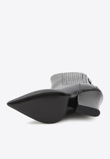 Valentino 105 VLogo Lockette Leather Booties Black 5W0S0KS9-LQV-0NO