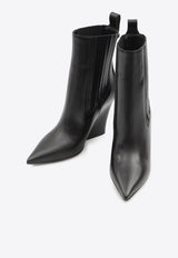 Valentino 105 VLogo Lockette Leather Booties Black 5W0S0KS9-LQV-0NO