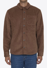 James Perse Sherpa Corduroy Overshirt Brown MJWC2085--CHES