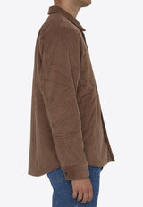 James Perse Sherpa Corduroy Overshirt Brown MJWC2085--CHES