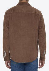 James Perse Sherpa Corduroy Overshirt Brown MJWC2085--CHES