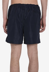 Valentino Chez Logo Patch Swim Shorts Blue 6V3UHA28-6FN-B01