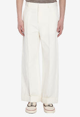 Valentino Straight-Leg Chino Pants White 6V3RBJ70-AL6-A03