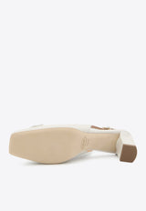 Tod's 50 Leather Slingback Pumps White XXW63L0JE10-SMX-B015