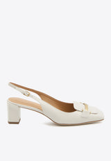 Tod's 50 Leather Slingback Pumps White XXW63L0JE10-SMX-B015