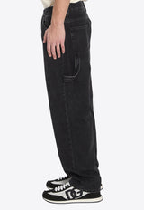Dolce & Gabbana Wide-Leg Washed Jeans Black GP0P9D-G8MI3-S9001