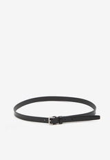 Saint Laurent Resin-Insert Leather Belt Black 819806-AADWO-1000
