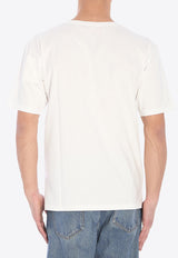 Valentino Chez Logo Print T-shirt White 6V3MG16P-AQ9-A03