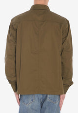 Saint Laurent Long-Sleeved Button-Up Overshirt Green 816396-Y03JC-3007